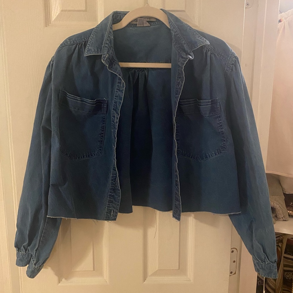 Vintage Denim Crop Shirt